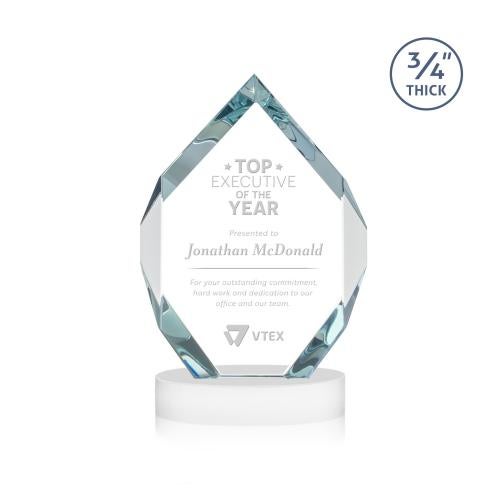 Recognition Awards - Crystal Awards - Royal Diamond Award on Alberton Base - White