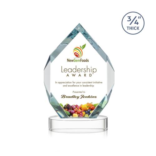 Recognition Awards - Crystal Awards - Royal Diamond VividPrint&trade; Award on Alberton Base - Starfire
