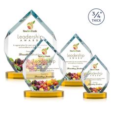 Royal Diamond VividPrint Award on Alberton Base - Amber - Recognition Awards