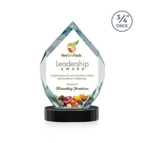 Recognition Awards - Crystal Awards - Royal Diamond VividPrint&trade; Award on Alberton Base - Black