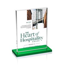 Emperor VividPrint Award - Green (Vert) - Green Crystal Awards