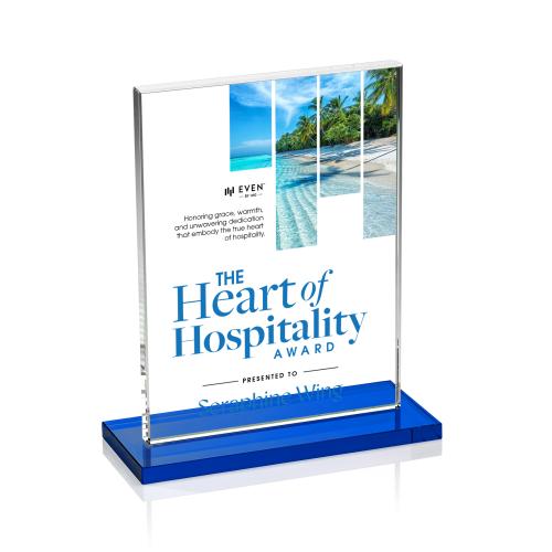 Recognition Awards - Crystal Awards - Emperor VividPrint&trade; Award - Blue (Vert)