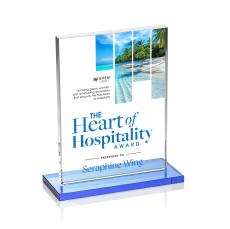 Emperor VividPrint Award - Sky Blue (Vert) - Crystal Awards