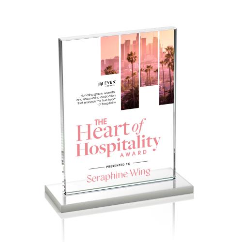 Recognition Awards - Crystal Awards - Emperor VividPrint&trade; Award - White (Vert)