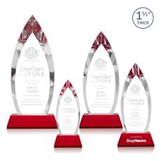 Fortier Award on Entwhistle Base - Red - Crystal Awards