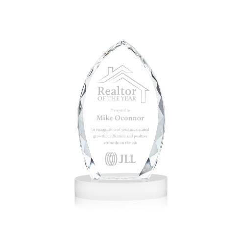 Recognition Awards - Crystal Awards - Wilton Award on Alberton Base - White