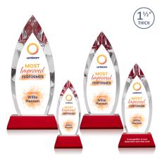 Fortier VividPrint Award on Entwhistle Base - Red - Full Color Awards