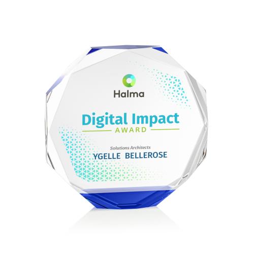 Recognition Awards - Crystal Awards - Acadian VividPrint&trade; Award - Blue