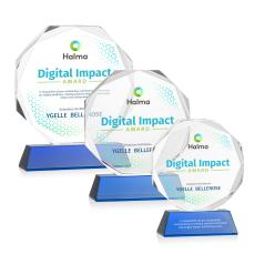 Acadian VividPrint Award on Newhaven Base - Blue - Crystal Awards