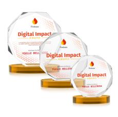 Acadian VividPrint Award on Alberton Base - Amber - New Items