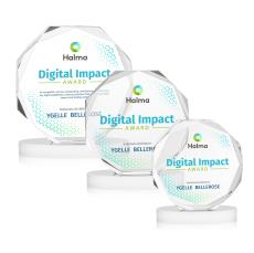 Acadian VividPrint Award on Alberton Base - White - Crystal Awards