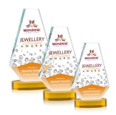 Kingsley VividPrint Award on Alberton Base - Amber - Crystal Awards