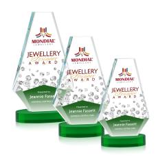 Kingsley VividPrint Award on Alberton Base - Green - Crystal Awards