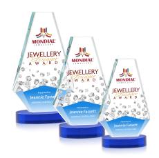 Kingsley VividPrint Award on Alberton Base - Blue - Crystal Awards