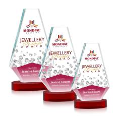 Kingsley VividPrint Award on Alberton Base - Red - Octagon Awards