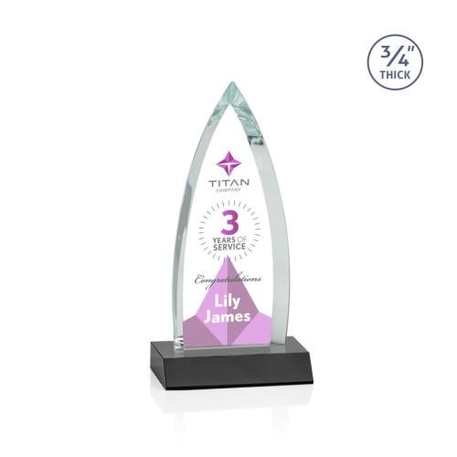 Shildon VividPrint™ Award - Black Recognition Awards - Crystal Awards - Shildon VividPrint™ Award - Black