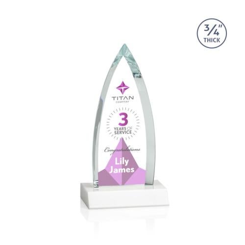 Shildon VividPrint™ Award - White Recognition Awards - Crystal Awards - Shildon VividPrint™ Award - White