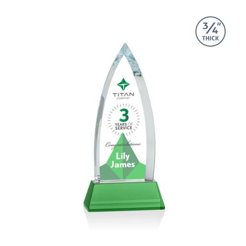 Recognition Awards - Crystal Awards - Shildon VividPrint&trade; Award on Newhaven - Green