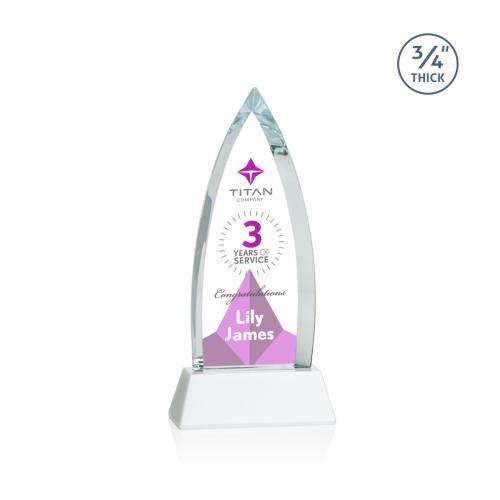 Recognition Awards - Crystal Awards - Shildon VividPrint&trade; Award on Newhaven - White