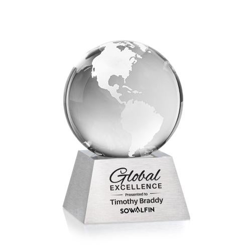 Recognition Awards - Deal Toys - Globe Award on Aluminum Base