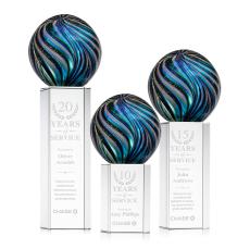 Malton Award on Dakota Base - Clear - Art Glass Awards