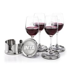Baldoni Coasters & Burlington Wine Set - Barware