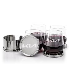 Baldoni Coasters & Garland Stemless Wine Set - Corporate Gifts