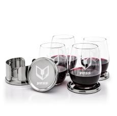 Baldoni Coasters & Stanford Stemless Wine Set - Corporate Gifts