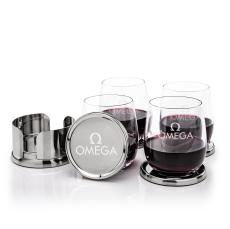Baldoni Coasters & Salem Stemless Wine Set - Corporate Gifts