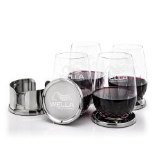 Baldoni Coasters & Templeton Stemless Wine Set - Corporate Gifts