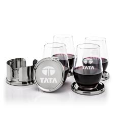 Baldoni Coasters & Vale Stemless Wine Set - Corporate Gifts
