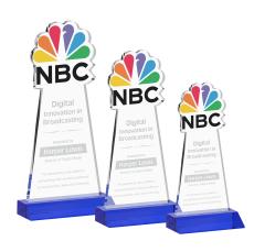 EdgeCraft Award on Mitered Base - Blue (via Air) - Crystal Awards