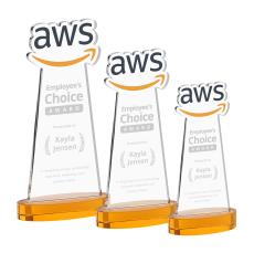 EdgeCraft Award on Alberton Base - Amber (via Ocean) - Crystal Awards