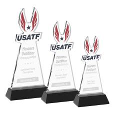 EdgeCraft Award on Hartford Base - Black (via Ocean) - Crystal Awards