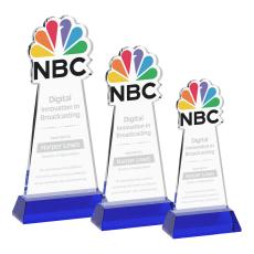 EdgeCraft Award on Hartford Base - Blue (via Ocean) - Over $150