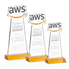 EdgeCraft Award on Mitered Base - Amber (via Ocean) - Sales Awards