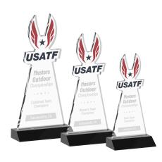 EdgeCraft Award on Mitered Base - Black (via Ocean) - Crystal Awards