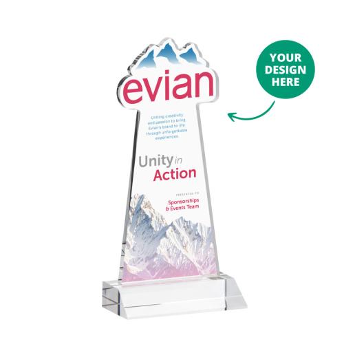 Recognition Awards - Crystal Awards - EdgeCraft VividPrint&trade; on Mitered Base-Clear (via Air)