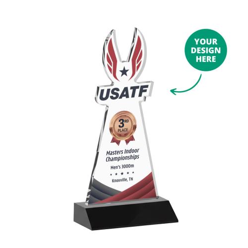 Recognition Awards - Crystal Awards - EdgeCraft VividPrint&trade; on Mitered Base-Black (via Air)