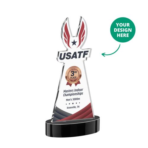 Recognition Awards - Crystal Awards - EdgeCraft VividPrint&trade; on Alberton Base-Black (via Ocean)