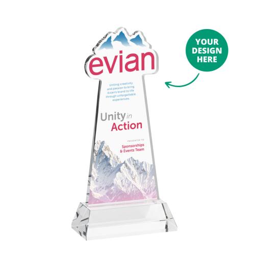 Recognition Awards - Crystal Awards - EdgeCraft VividPrint&trade; on Hartford Base-Clear (via Ocean)