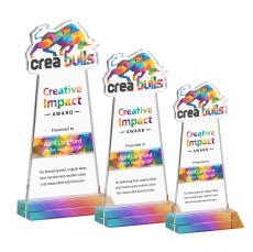 EdgeCraft VividPrint on Mitered Base-Prismatic (Ocean) - Prism Crystal Awards