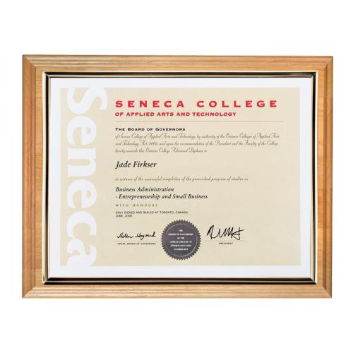 Bamboo Certificate Holder Plaque Awards - Certificate Frames - Bamboo Certificate Holder