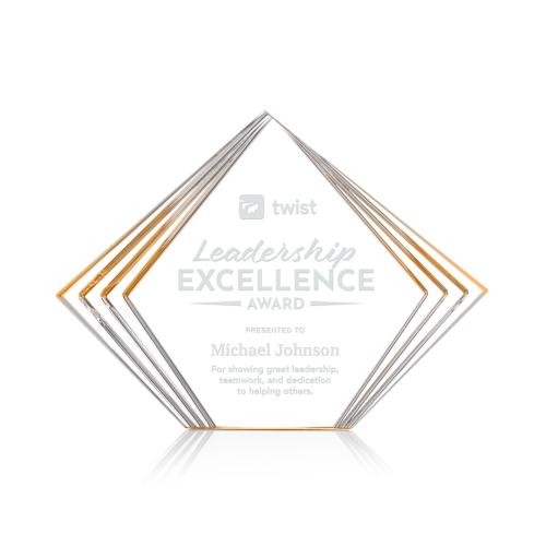 Recognition Awards - Acrylic Awards - Crawford Award - Gold