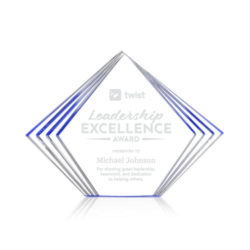 Recognition Awards - Acrylic Awards - Crawford Award - Blue
