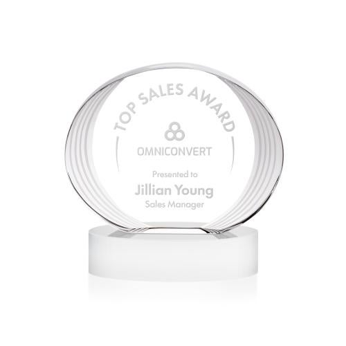 Recognition Awards - Crystal Awards - Sheraton Award on Base - White