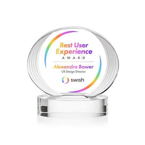 Recognition Awards - Crystal Awards - Sheraton VividPrint&trade; Award on Base - Clear