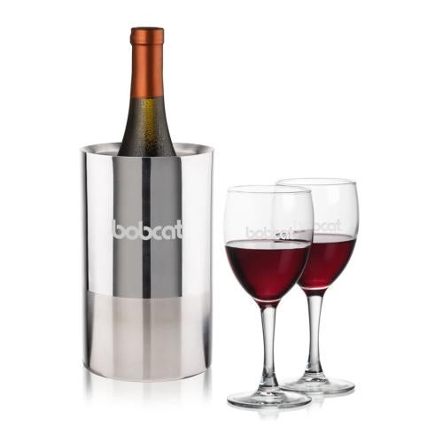 Corporate Gifts - Barware - Wine & Champagne - Wine Coolers - Catania Wine Cooler & Carberry Wine Set