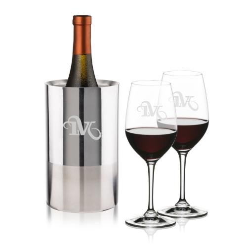 Corporate Gifts - Barware - Wine & Champagne - Wine Coolers - Catania Wine Cooler & RIEDEL Oenologue Wine Set
