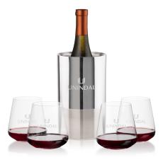 Catania Wine Cooler & Breckland Stemless Wine Set - Wine Accessories